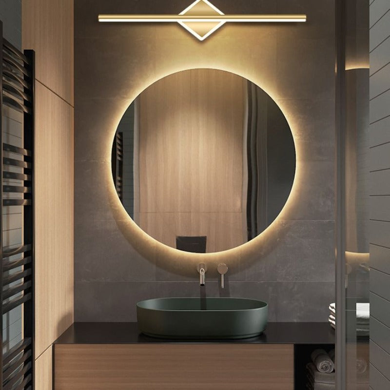 Moderne LED wandlamp in zwart-goud met stijlvolle verlichting