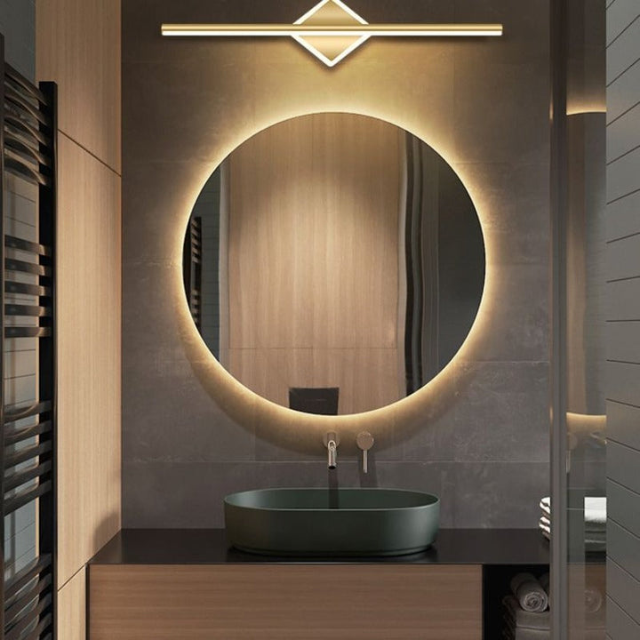 Moderne LED wandlamp in zwart-goud met stijlvolle verlichting