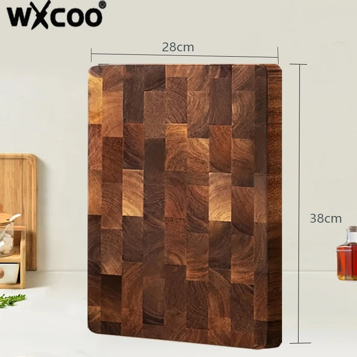 Thicken Acacia Wooden Cutting Board Kitchen Double-sided Splicing Checkerboard Solid Wood Non-slip for Cut Vegetable Fruit Board