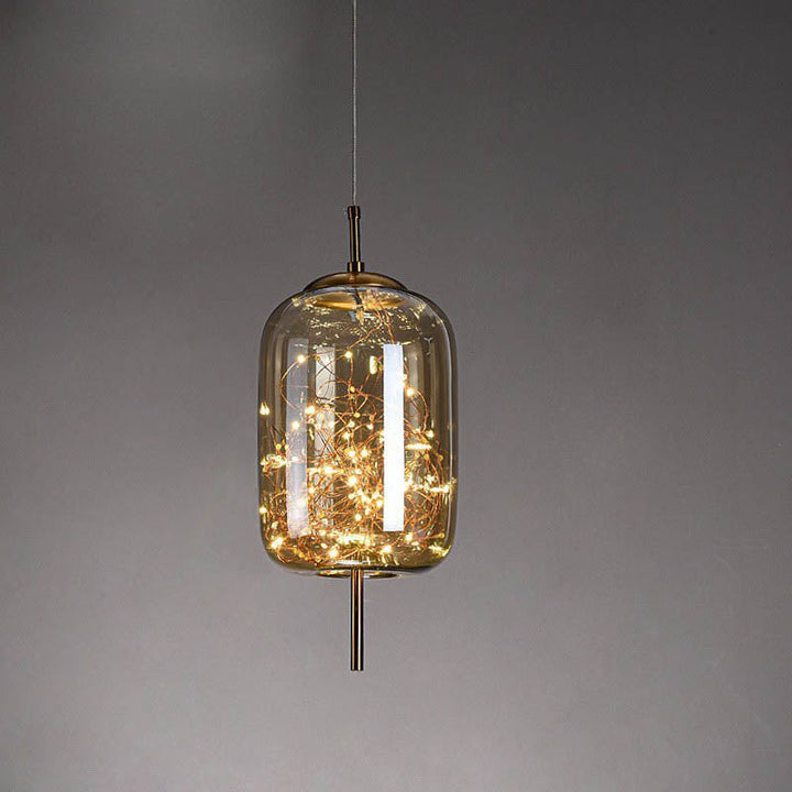Scandinavische Glazen LED Hanglamp met Warm Design – Amber of Antracietgrijs