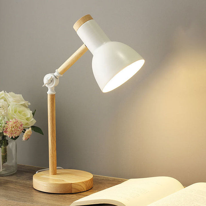 Scandinavische Tafellamp van Hout en IJzer – Meerdere Kleuren