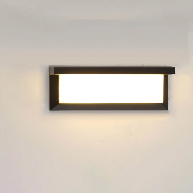 Moderne LED Sensor Buitenlamp | Waterdichte Rechthoekige Wandlamp Met Bewegingssensor