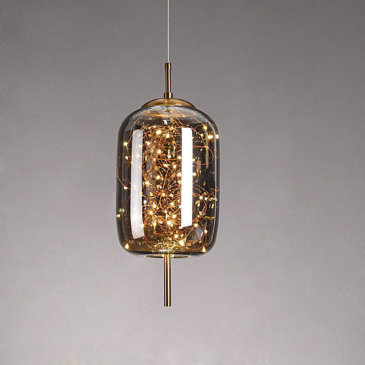 Scandinavische Glazen LED Hanglamp met Warm Design – Amber of Antracietgrijs