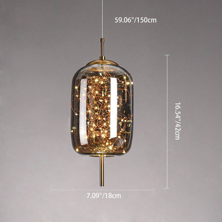 Scandinavische Glazen LED Hanglamp met Warm Design – Amber of Antracietgrijs