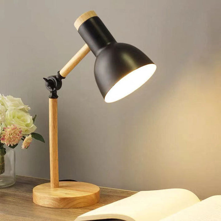 Scandinavische Tafellamp van Hout en IJzer – Meerdere Kleuren