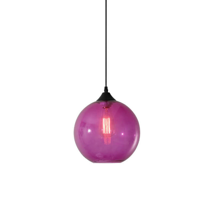 Moderne Glazen Hanglamp in Meerdere Kleuren met Bolvormig Design