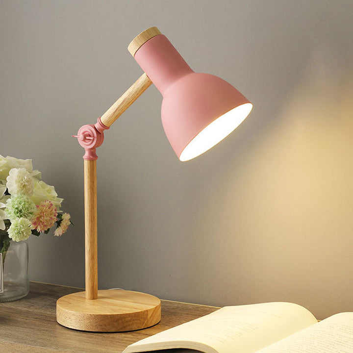 Scandinavische Tafellamp van Hout en IJzer – Meerdere Kleuren