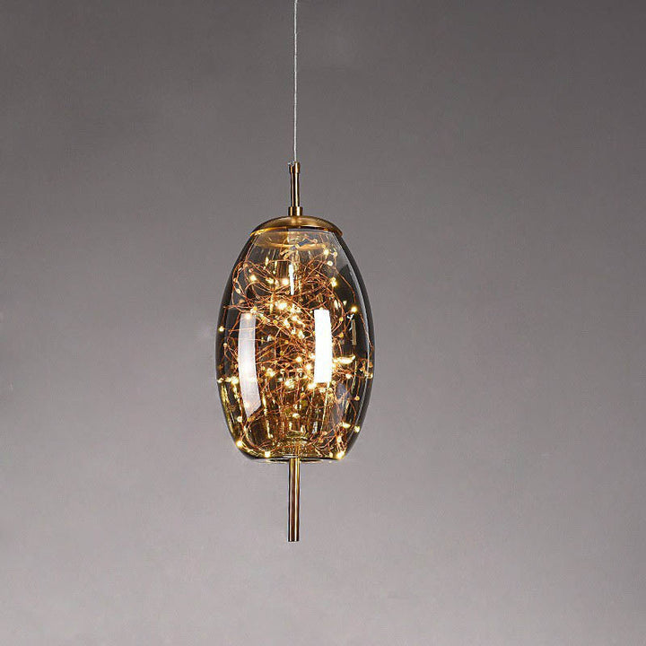 Scandinavische Glazen LED Hanglamp met Warm Design – Amber of Antracietgrijs