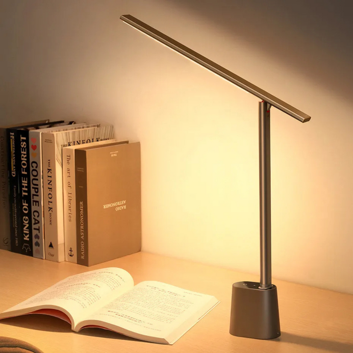 Opvouwbare Japandi bureaulamp met dimbaar LED-licht