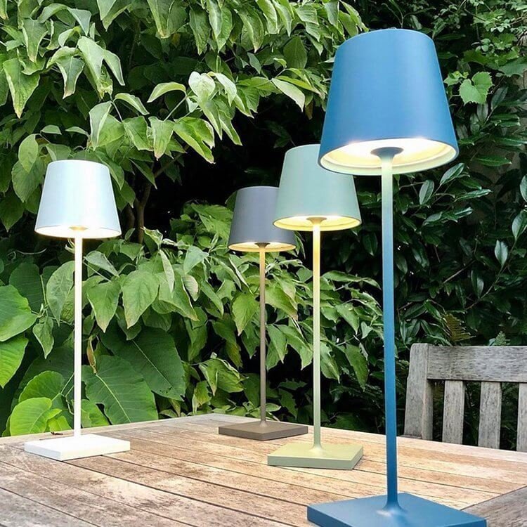 Oplaadbare Tafellamp met Touch-Dimmer IP54 Waterdicht Draadloos LED-Licht Buiten & Binnen 3 Lichtstanden voor Terras Restaurant Balkon | Sansoti