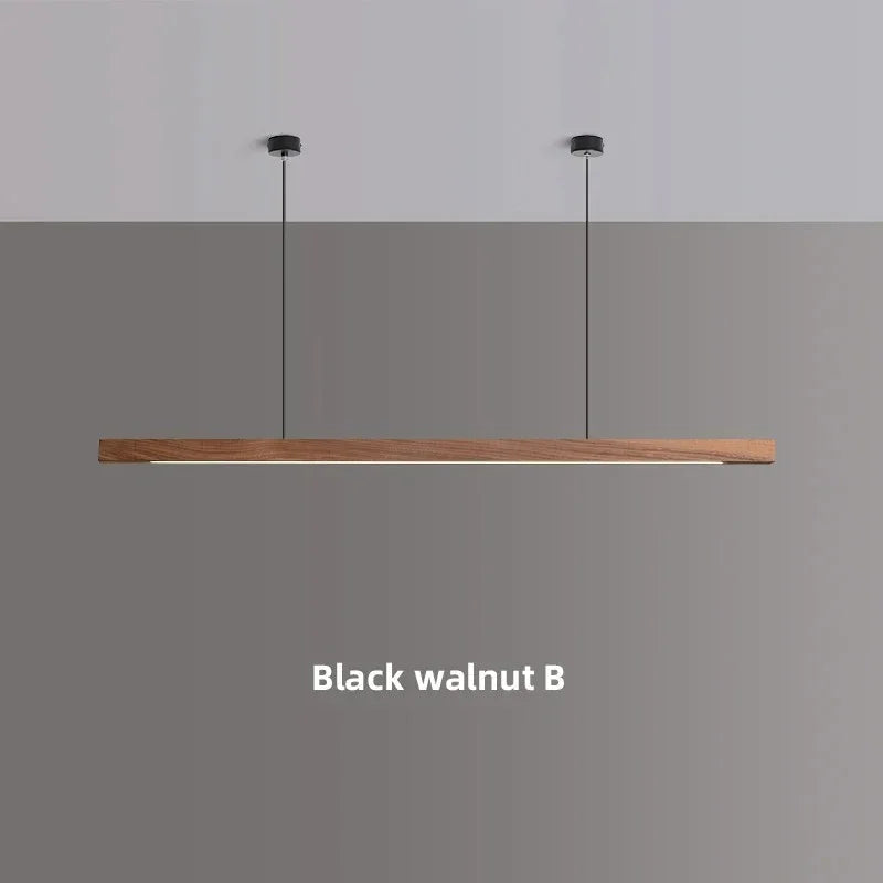Hanglamp Hout LED Lineair Dimbaar 80cm 120cm 150cm Eettafel Keuken Woonkamer | Sansoti