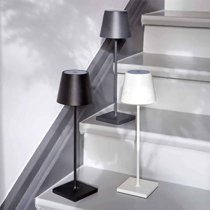 Oplaadbare Tafellamp met Touch-Dimmer IP54 Waterdicht Draadloos LED-Licht Buiten & Binnen 3 Lichtstanden voor Terras Restaurant Balkon | Sansoti