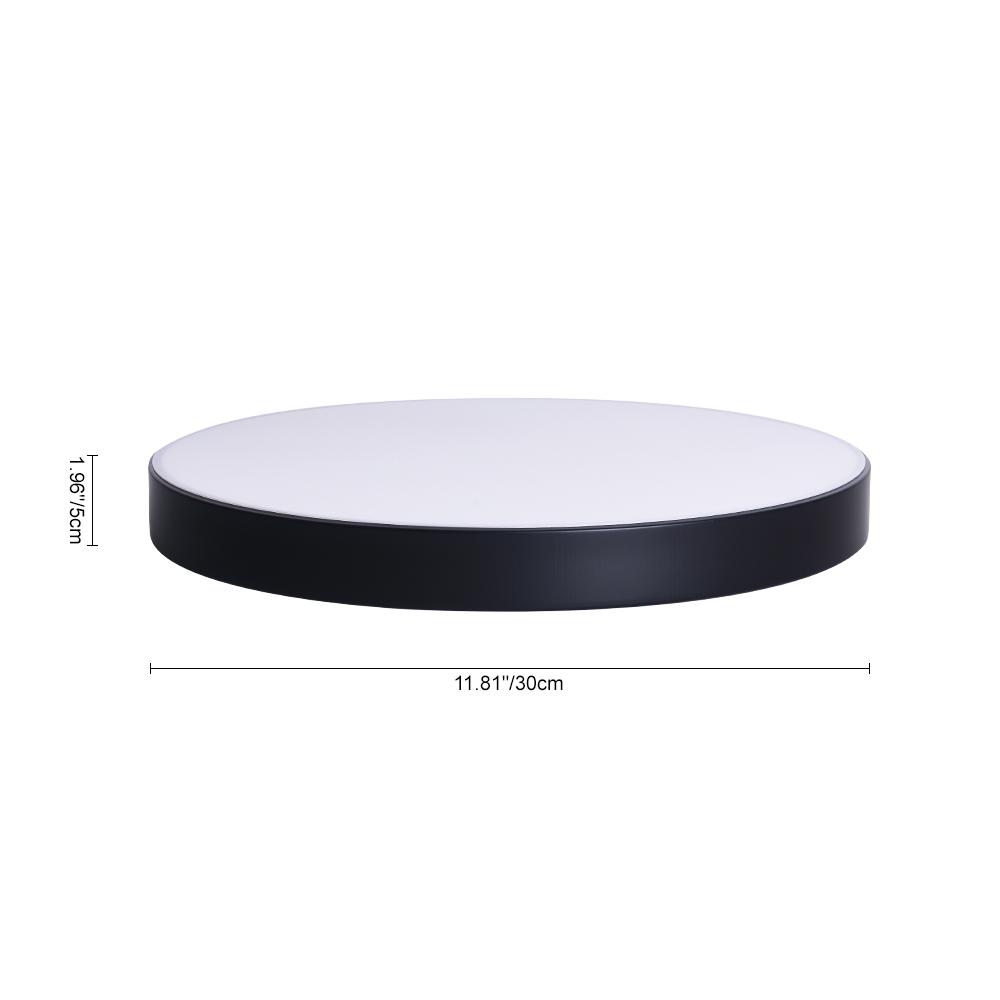 Erda – Moderne LED Plafondlamp met Acryl Kap (Zwart, 40/50 cm)