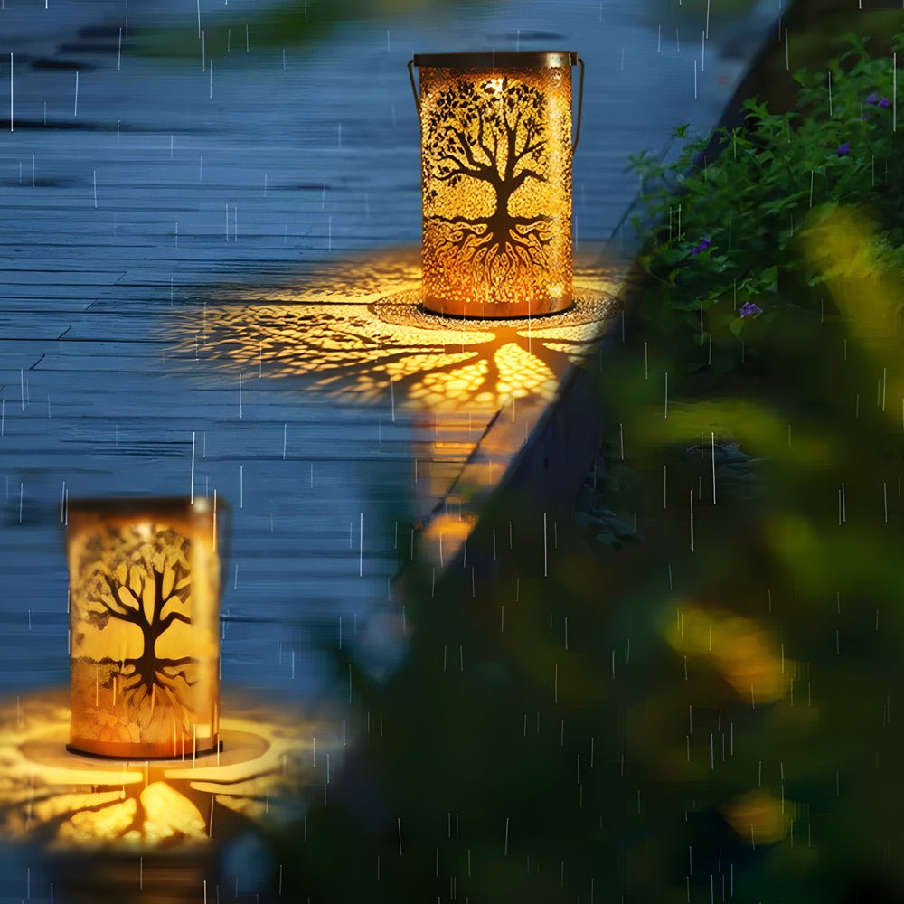 Solar Hangende Lantaarn – Boomprojectie met Warm Wit Licht en IP55