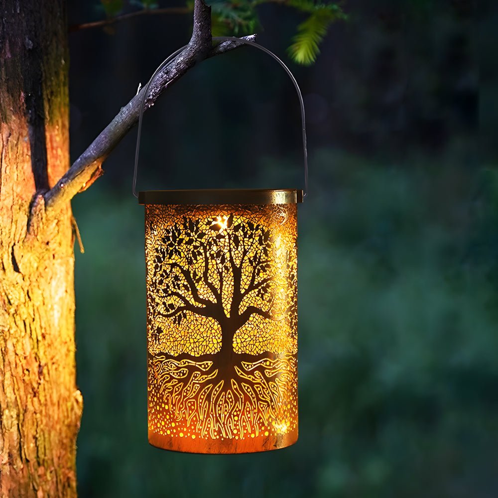 Solar Hangende Lantaarn – Boomprojectie met Warm Wit Licht en IP55
