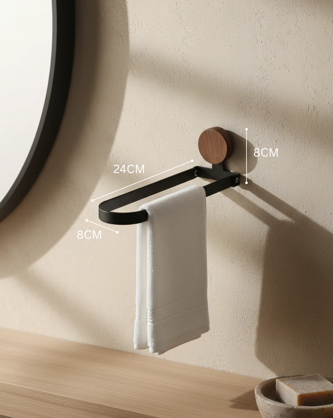 RVS Handdoekrek – Wandbevestiging, Opvouwbaar Ontwerp