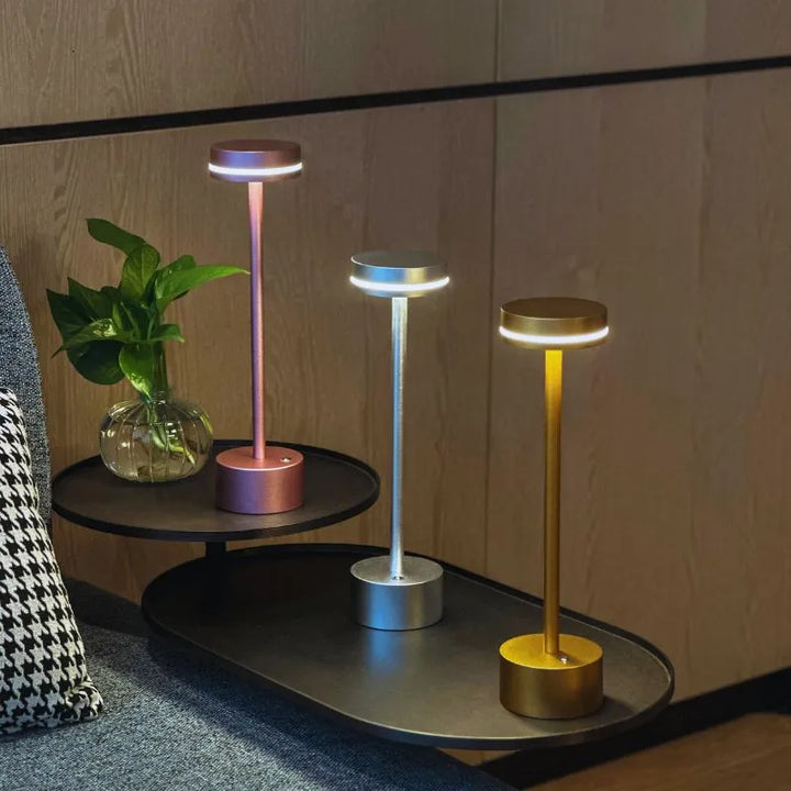 Stijlvolle draadloze tafellamp met 3 lichtkleuren en dimfunctie