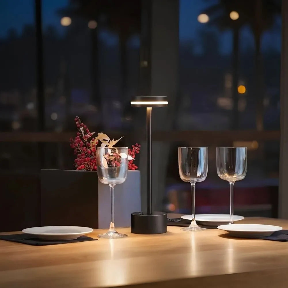 Stijlvolle draadloze tafellamp met 3 lichtkleuren en dimfunctie