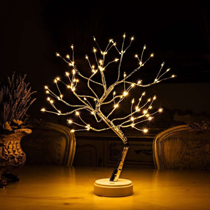 Decoratieve Boomvorm LED Tafellamp met Draadloze Bediening en USB-Voeding – Sfeerverlichting voor Woonkamer en Slaapkamer | Sansoti